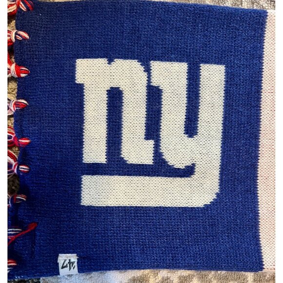 NFL New York Giants Officially Licensed Scarf Fringe 62" by 47' Brand - Picture 5 of 8